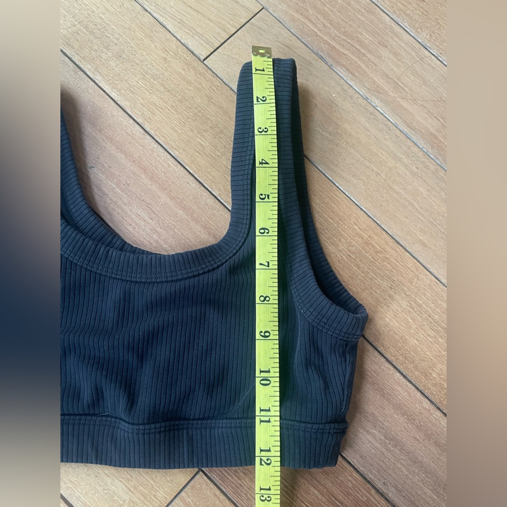 Alo Yoga Ribbed Black Wellness Bra | XS/S No Tag | Athletic Crop Sports Bra - Picture 11 of 13